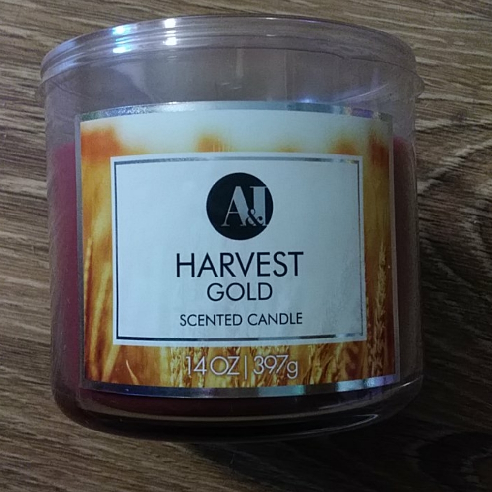 A&I Harvest Gold Candle 3 wick New